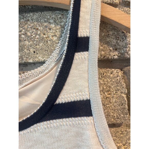 Striped Sleeveless Maxi Dress Navy & Cream Knit Small By Gilli - Picture 5 of 7